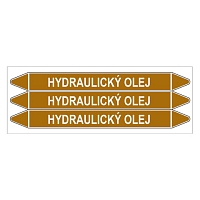 Značení potrubí, hydraulický olej,3 ks, 355 × 37 mm